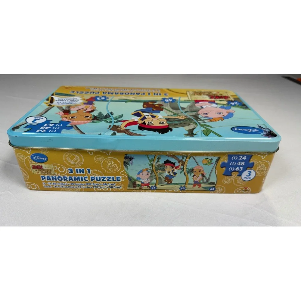 Disney Jake and the Never Land Pirates 3 in 1 Panorama Puzzle Tin 24 48 63 Piece